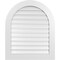 Ekena Millwork Round Top Surface Mount PVC Gable Vent: Functional, w/ 3-1/2"W x 1"P Standard Frame, 30"W x 36"H GVPRT30X3601SF - alternate 1
